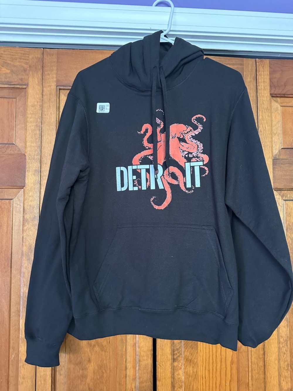 Detroit Octopus Graphic Hoodie - Black